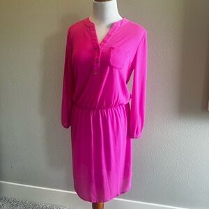 Lilly Pulitzer Fuchsia Long Sleeve Dress